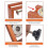 (6-8-10mm, Tri-point Drill) Adjustable Pocket Hole Jig Kit for Woodworking Projects,Easy to Use Tool Set 4