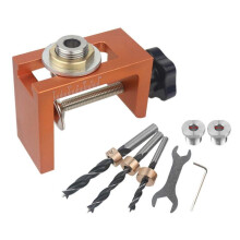 (8-10-12mm, Tri-point Drill) Adjustable Pocket Hole Jig Kit for Woodworking Projects,Easy to Use Tool Set