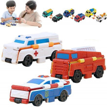 2-in-1 Flip Car Toy Flip Racers Transformable Cars Kiddie Corner Dual Design Toys,100% New