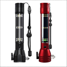 (Black) Solar Power LED Flashlight 1800 Lumen LED Tactical Flashligh