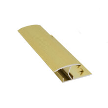 Genesis TGS Aluminium Z Bar Carpet Door Threshold Lock with Spacer ? Bright Silver Finish