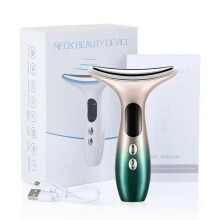 (Gradient) Neck Face Lifting Massager Beauty Machine 3 LED Photon Therapy Massage Device