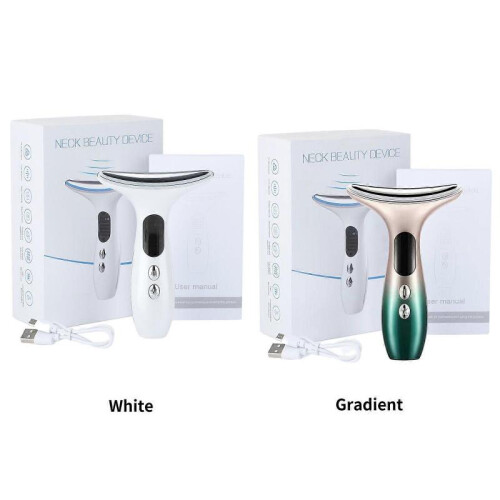 (Gradient) Neck Face Lifting Massager Beauty Machine 3 LED Photon Therapy Massage Device 1