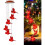 Vency Solar Red Bird Wind Chimes, Color Changing Solar Powered Red Cardinal Bird 1