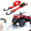 (Red) Auto Retractable Ratchet Straps With S Hook Tiedowns 1