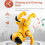 (Yellow) RC Robot Dog Toy for Kids with Voice, Walking/Dancing/Interactive Robots 2