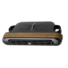(Wood color) 2024 in Car Rear Seat USB Plug-In Twin Turbo 3-Speed Car Rear Headrest Seat Bladeless Fan