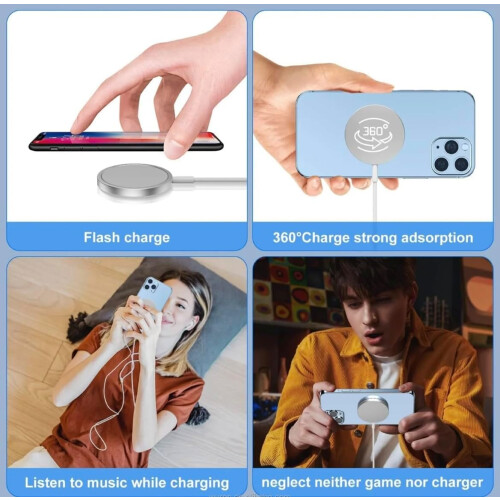 Magnetic Wireless Strong Hold Charger for iPhone Mag Safe Charging AirPods 1