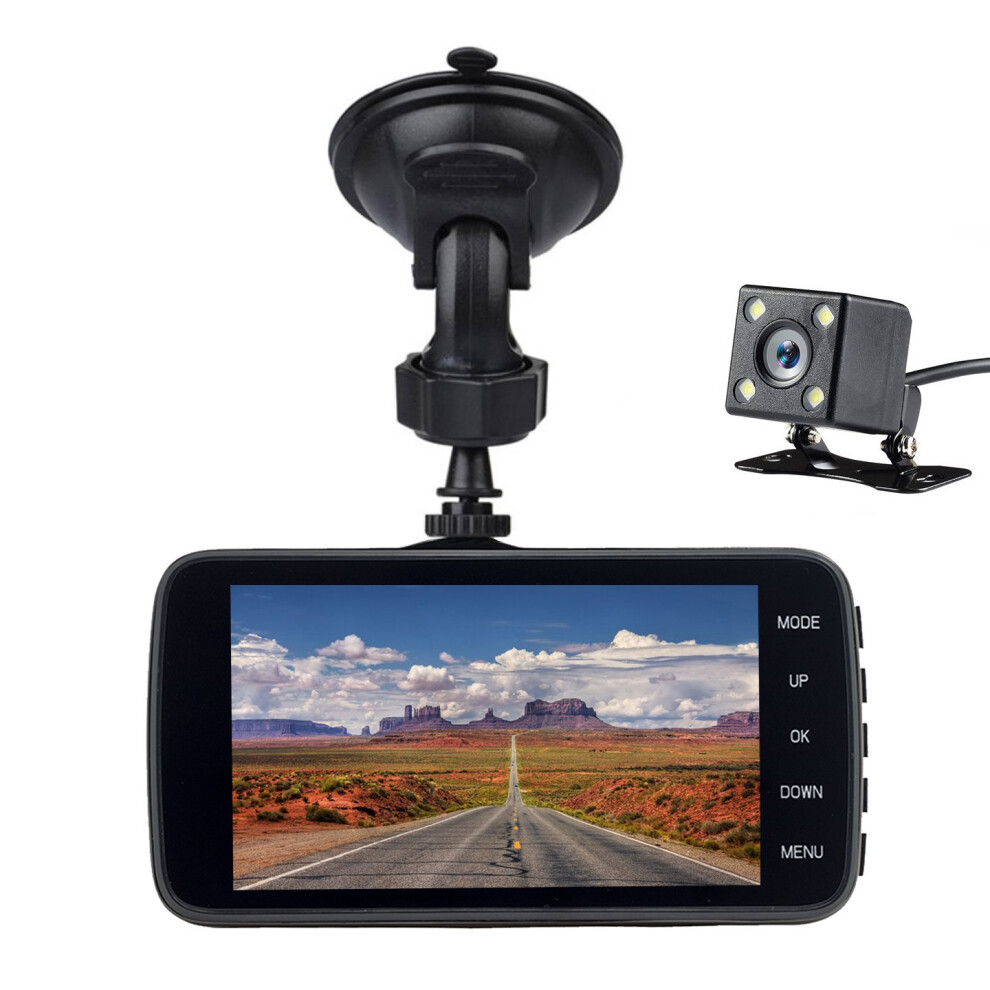 Car Dash Cam Full HD 1080P 170 Wide-Angle 4' LCD Dual Lens for Parking Mode Night Mode Refï¼gaC-image-OPC-PHY2GQY-NEW