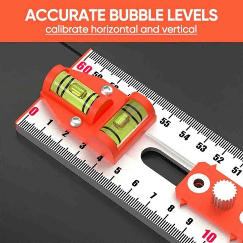 2 in1 Drilling Positioning Ruler High Precisions Angle Ruler Woodworking Tool 2
