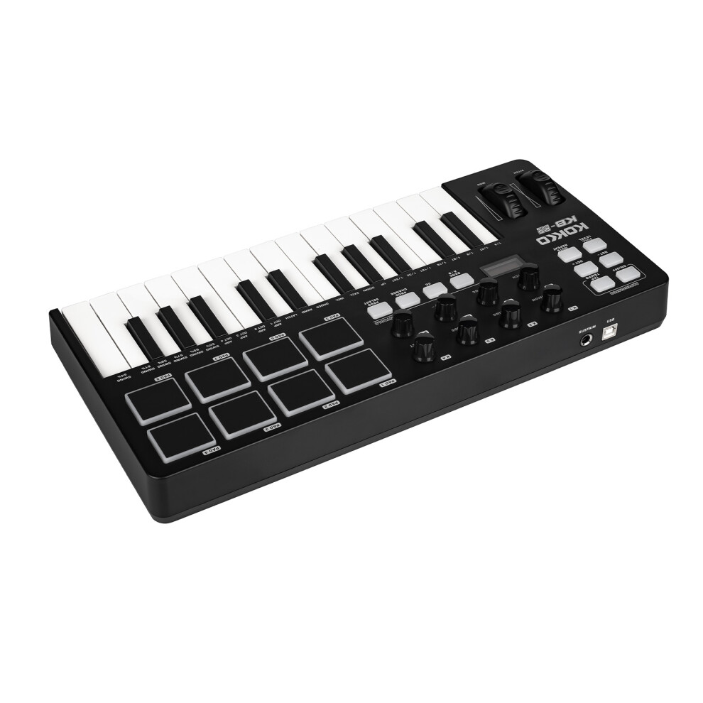25-Key MIDI Keyboard Controller, 38x18x4 cm, Black