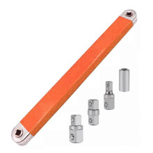 (Orange) Offset Extension Wrench Set Ratchet Spanner Wrench with Extender Adapter