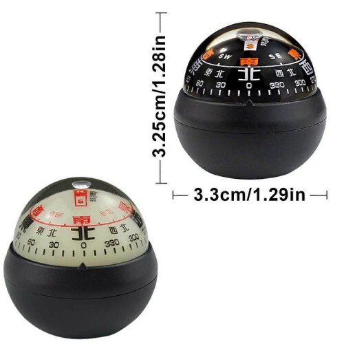 (A) Dashboard Compass-Ball with Double Dials for Cars Boats 1
