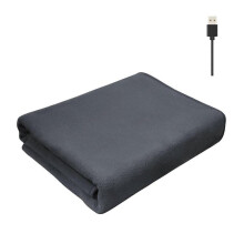 (Gray) 45 Degrees USB Fever Buckle Warm Winter Throw Rug Household Products Shawls Blankets