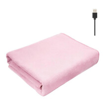 (Pink) 45 Degrees USB Fever Buckle Warm Winter Throw Rug Household Products Shawls Blankets