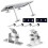 Adjustable Bracket Feet Spacers Hex Socket Screws Set White Aluminium Stainless Steel Solar Panel Support Package 5