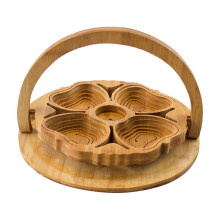 Decorative fruit Nut and candy tray Bamboo fruit basket Dried fruit tray fruit basket