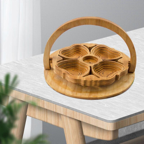 Decorative fruit Nut and candy tray Bamboo fruit basket Dried fruit tray fruit basket 2