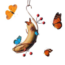 Butterfly Banana Hammock,Outdoor Hanging Butterfly Feeder for Habitat,Garden Decor And Butterfly Attractor
