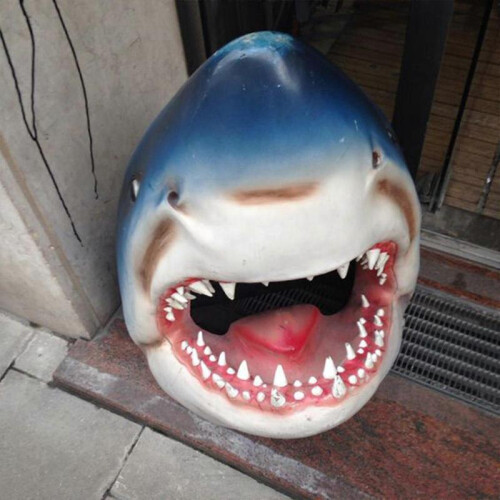 Great Blue Shark Head Sculpture | Shark Week Decorations and Nautical  Decor 1
