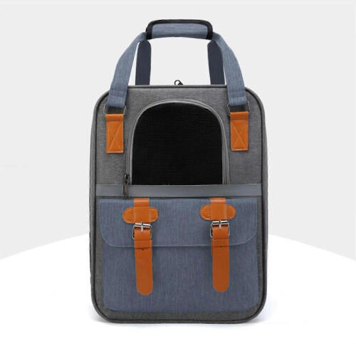 (Blue) Dog Cat Backpack Carrier, Expandable Pet Carrier Backpack for Travel Hiking 2