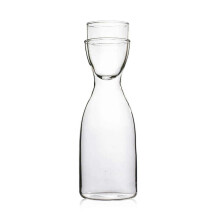 Clear Glass Cold Kettle Set Bedside Water Pitcher Retro Transparent Large Capacity