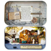 (Winter Wanderings) Furniture Miniature Box Drama 16 X 15 Cm Collectibles Multicolor Art Crafts DIY Children's Toy House Set,100% New