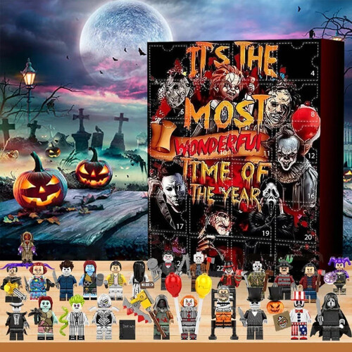 (1xBlind box, 24pcs Scary Doll Ran) Advent Calendar 2024,Halloween ...