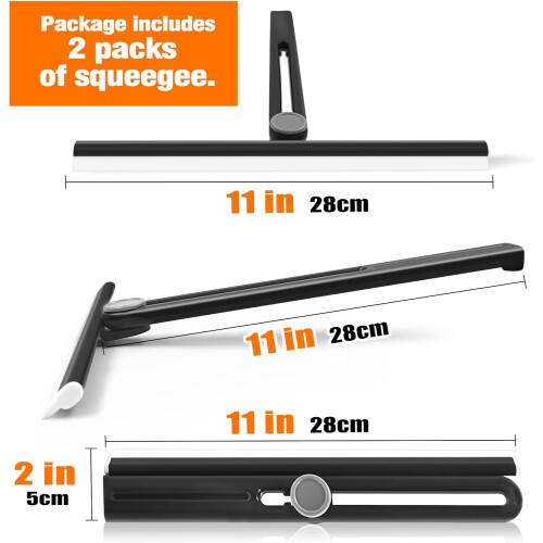 2 cks Aurpse Shwer Squeegee fr Gss Drs nd Cr Windw 11 Inches 2
