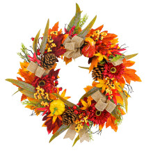 Lrge Artifici Autun Wreth fr Hrvest Thnksgiving Hween Decr 24'