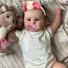 50 Cm Full Vinyl Body Girl Afficier Reborn Doll Maddie Maddie Detail Peint Veines Visibles Poll De Noël Poupée De Noël