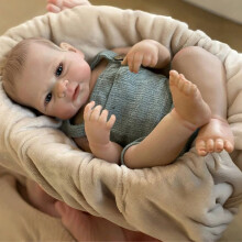 50 Cm Peints Elijah Bebe Reborn Boy Avec Du Corps Complet En Silicone En Vinyle Soft Touch Sentiel Réel De Vraies Poupées Nouveau-nés