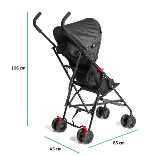 Babyway Lightweight Stroller with Hood in Black BWESBL 1