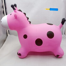 (Pink Deer   Air Pump) [Yellow Giraffe Toy] Fun & Durable Yellow Giraffe Inflatable Animal Toy | Safe Outdoor Activity for Kids Ages 2-6, Playmate with Pump