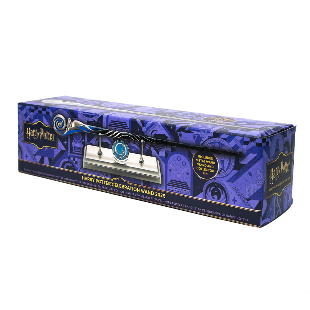 Warner Bros. Silver/Blue Harry Potter Celebration Wand Replica - Image 3
