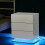 Modern High Gloss Bedside Table Drawer Nightstand with LED Lights & Storage 1