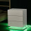 Modern High Gloss Bedside Table Drawer Nightstand with LED Lights & Storage 2