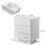 Modern High Gloss Bedside Table Drawer Nightstand with LED Lights & Storage 4
