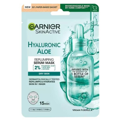 Garnier Garnier Skin Active Hyaluronic Aloe Replumping Serum Mask