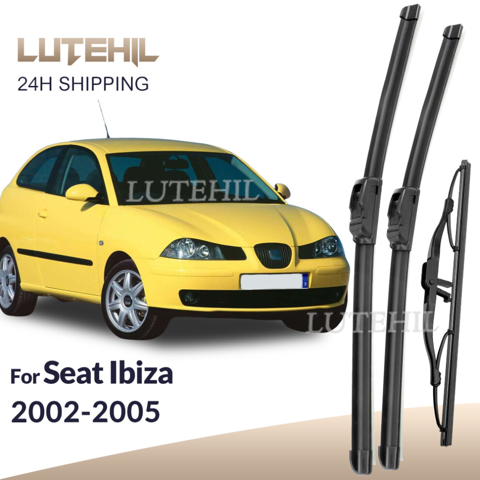 For Seat Ibiza 2002-2005 2003 2004 Wiper Front & Rear Wiper Blades Windshield Windscreen Window Brushes 21" 19" 14"-image-OPC-PHY2QDC-NEW