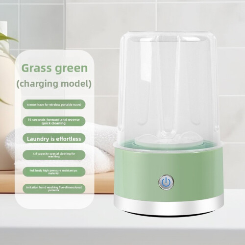 (Green) Mini Washing Portable Machine Usb Power Multiple Color Baby Clothes Options