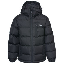 (11-12 Years, Black) Trespass Boys Padded Jacket Hooded Tuff