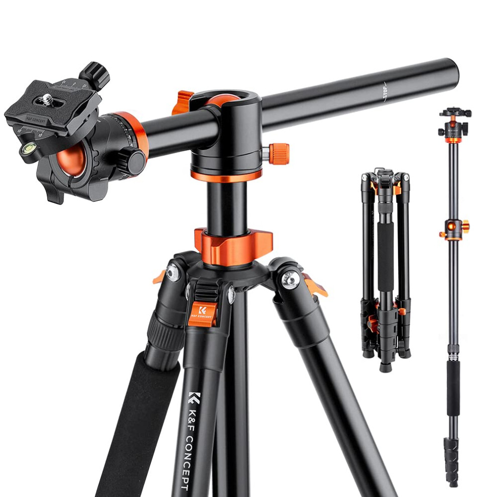 Transverse Center Column Aluminium Camera Tripod For Dslr Photography 73 Inch / 186Cm 943784896172