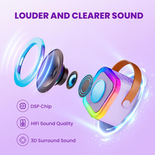 Mini Karaoke Machine for Easter Basket Birthday Gifts 1