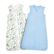 2 Pack Sleeveless Baby Sleep Sack for Sleeping and Swaddling 3-18 Months