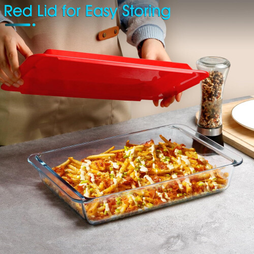 Rectangular Glass Baking Dish for Oven Cooking 3 QT 2