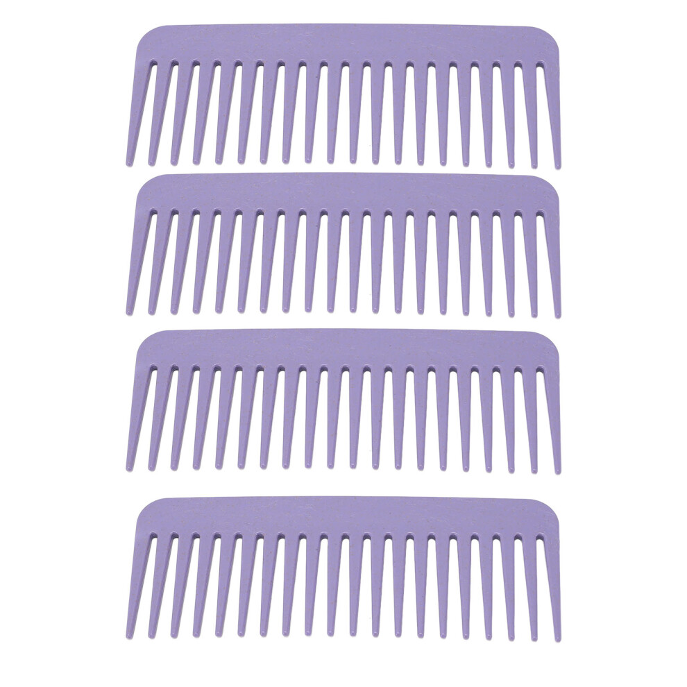 10 Pcs Wheat Straw Wide Tooth Combs Portable Hair Care