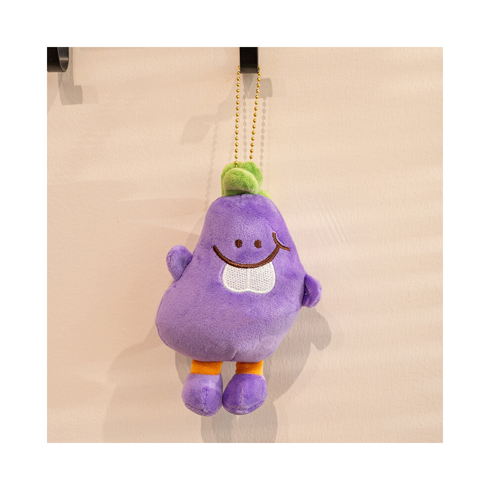(Eggplant) Cute Eggplant Cartoon Food Plush Toy Keychain Pendant For Bag Gifts Decor And-image-OPC-PHY2V59-NEW