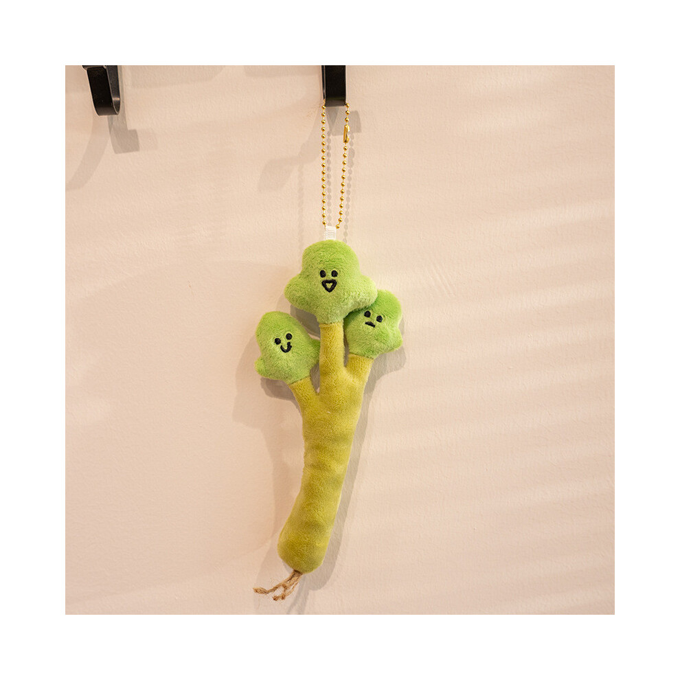 (Cilantro) Cute Eggplant Cartoon Food Plush Toy Keychain Pendant For Bag Gifts Decor And-image-OPC-PHY2V5C-NEW