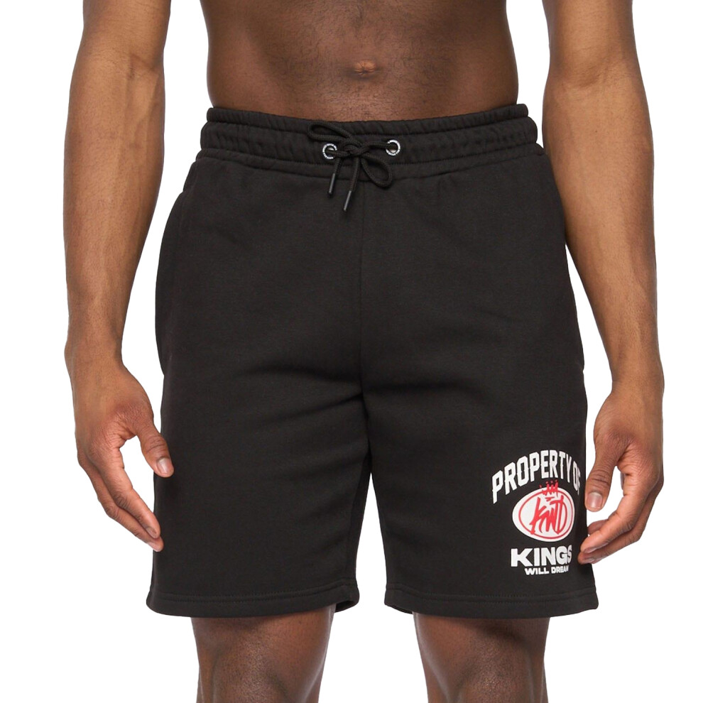 (L, Black) Kings Will Dream Mens Prop Sweat Shorts-image-OPC-PHY5FGQ-NEW